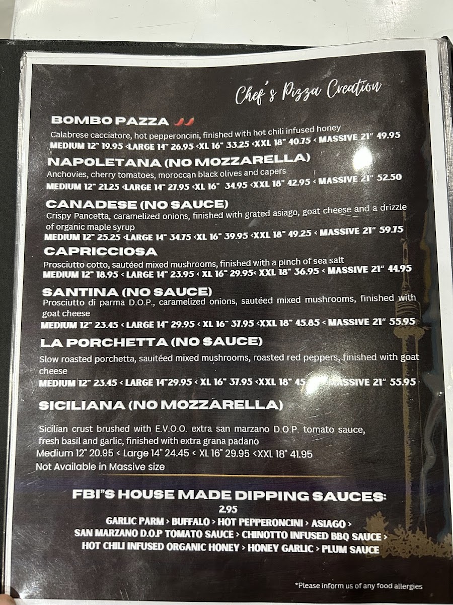 St. Clair FBI Pizza Photo Menu 4