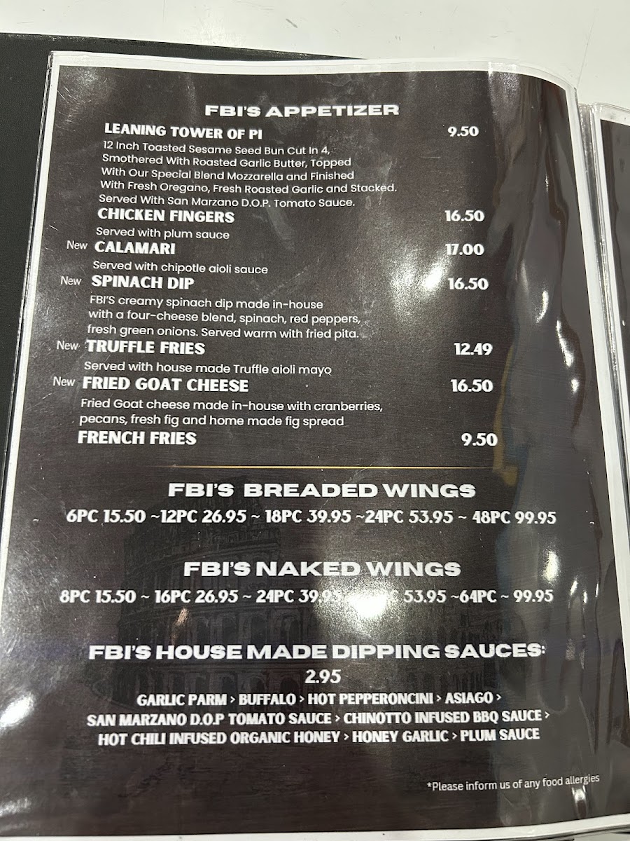 St. Clair FBI Pizza Photo Menu 8