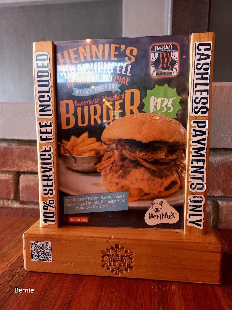 Hennie's Brackenfell Restaurant Photo Menu 2