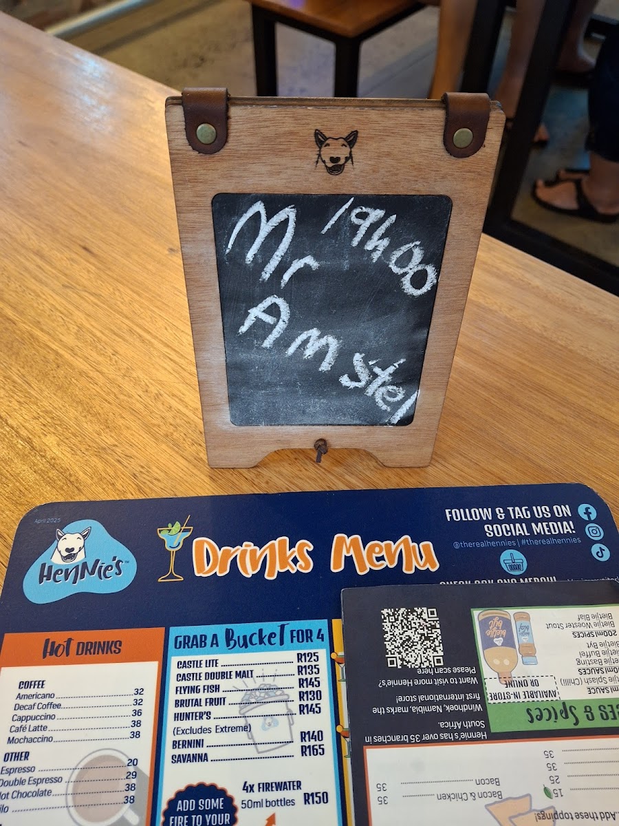 Hennie's Brackenfell Restaurant Photo Menu 7