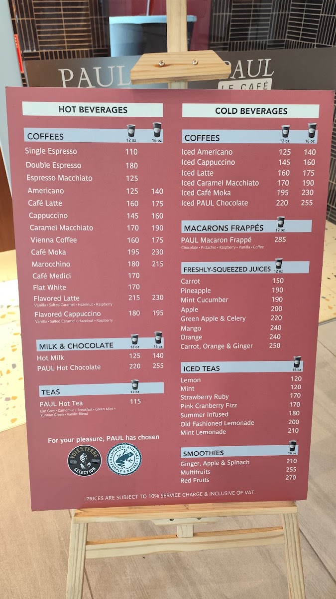 Paul Le Café Photo Menu 3