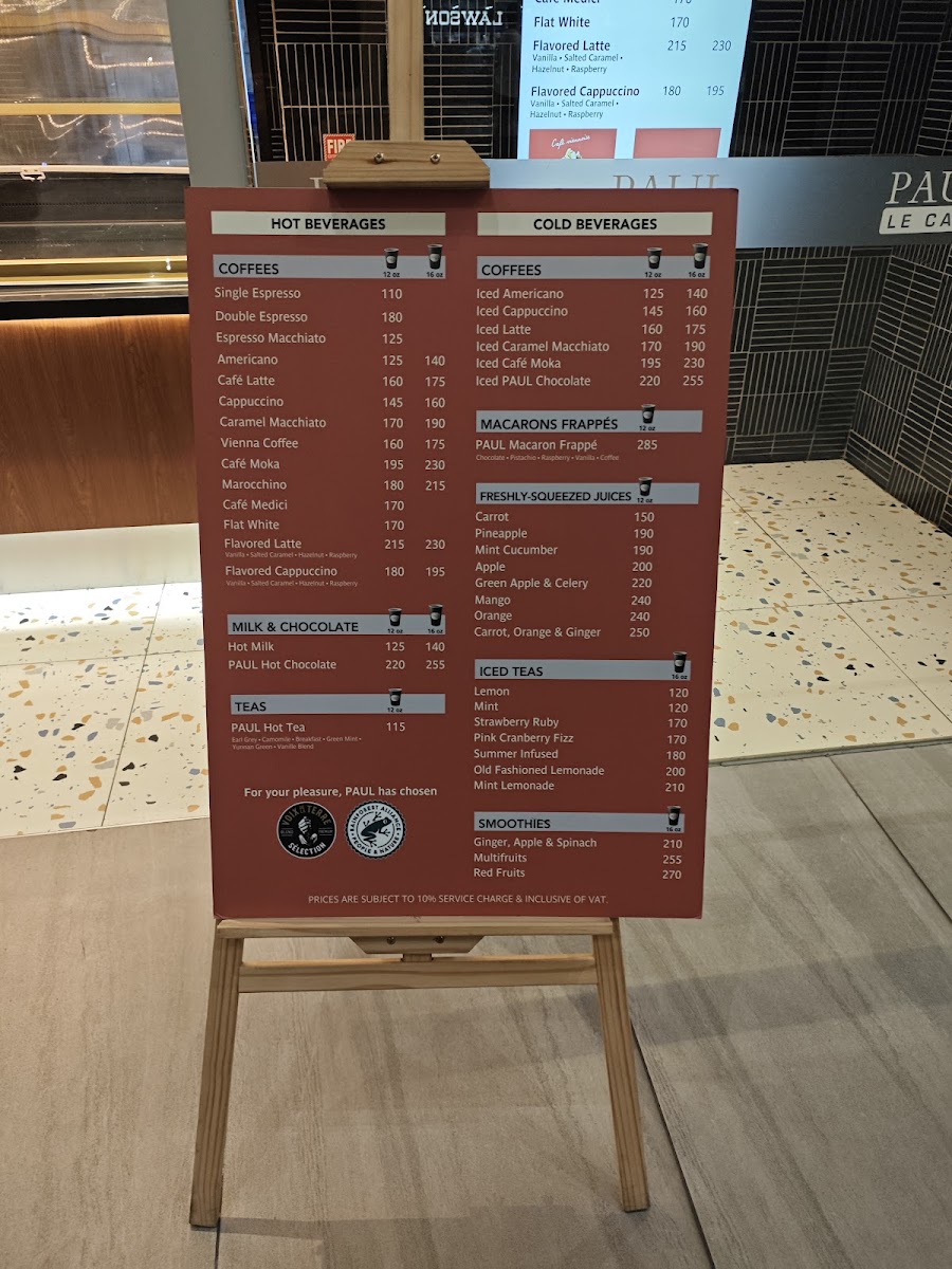 Paul Le Café Photo Menu 5
