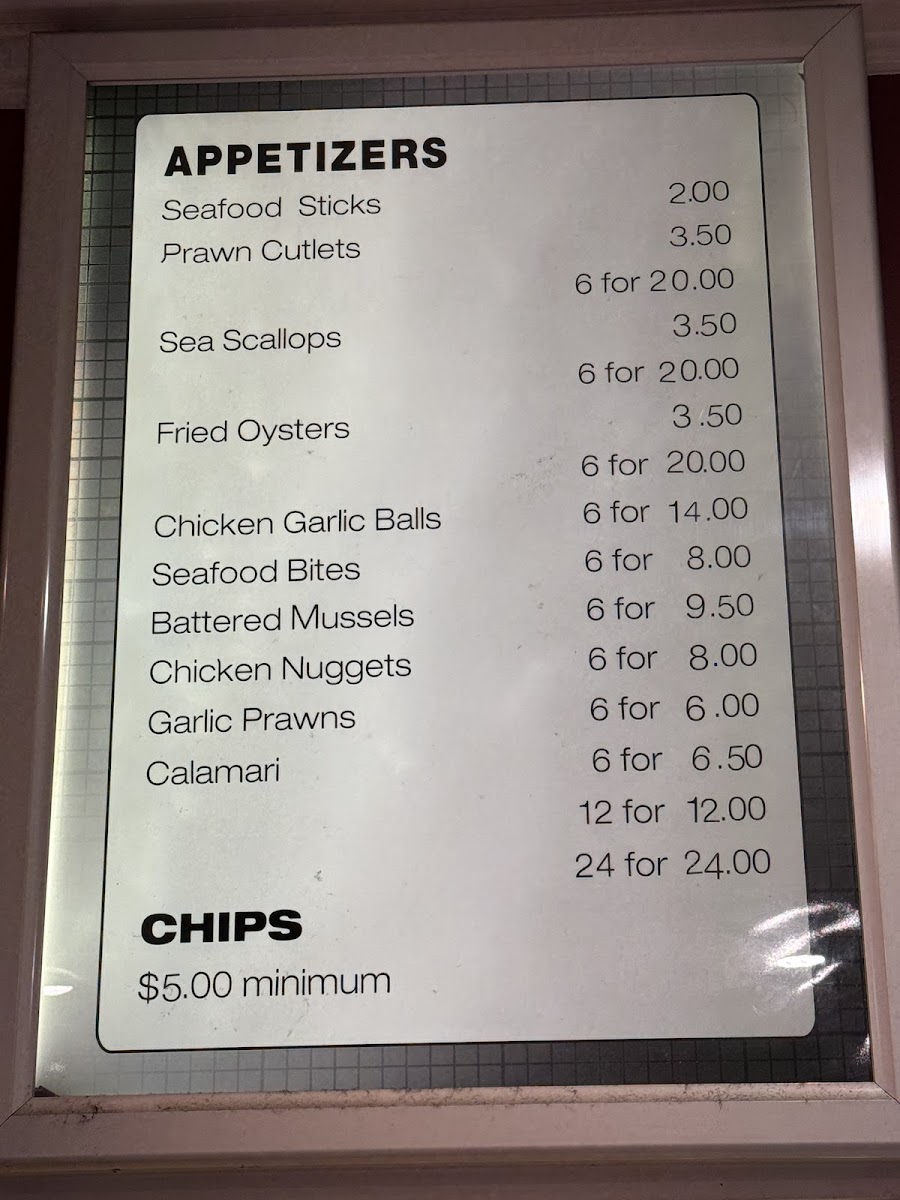 The Cod Father Photo Menu 4