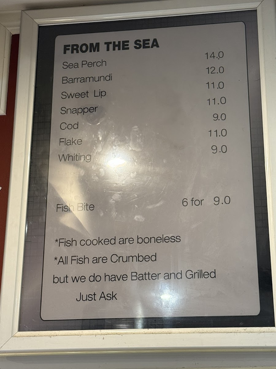 The Cod Father Photo Menu 5