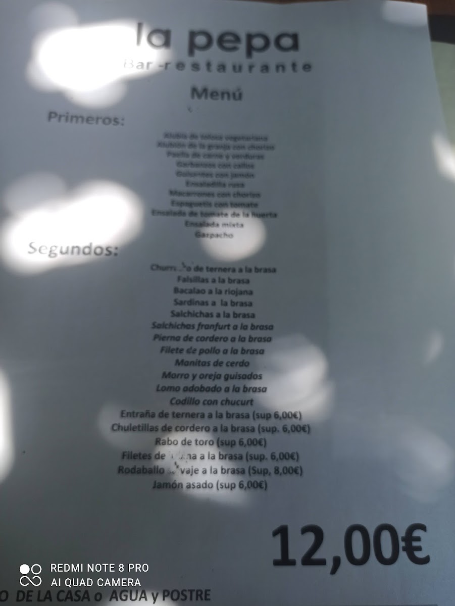 Restaurante La Pepa Photo Menu 4