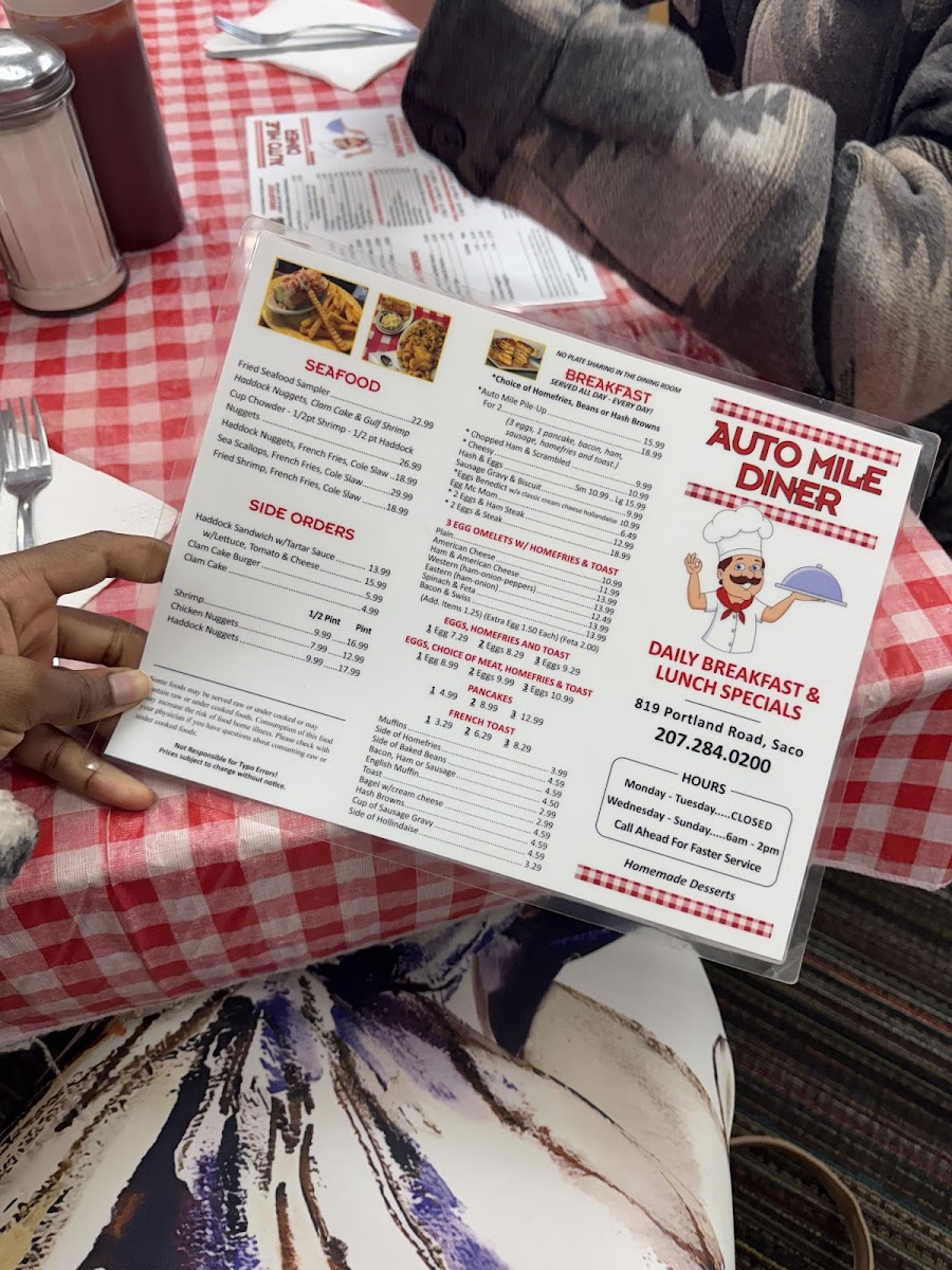 Auto Mile Diner Photo Menu 5