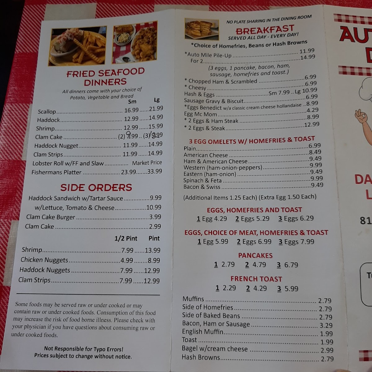 Auto Mile Diner Photo Menu 7