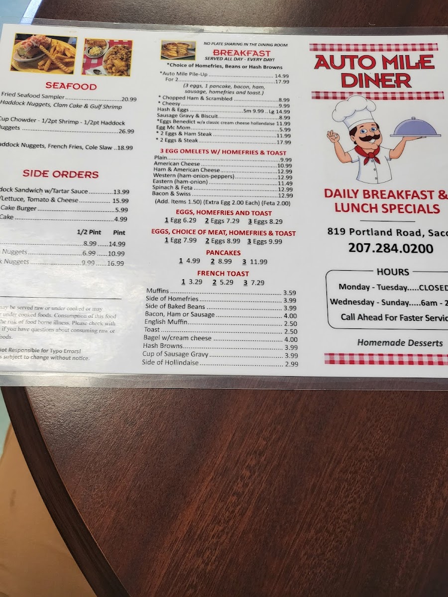 Auto Mile Diner Photo Menu 9