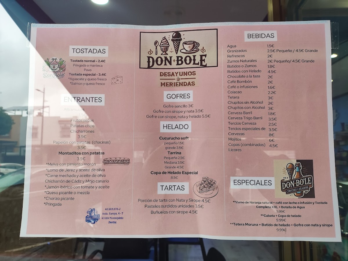 Cervecería | Heladería | DON BOLE | MONTEQUINTO Photo Menu 1