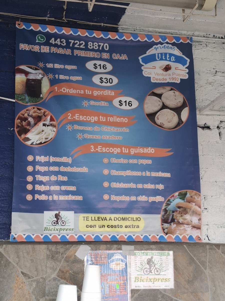 Gorditas de Vita Photo Menu 2