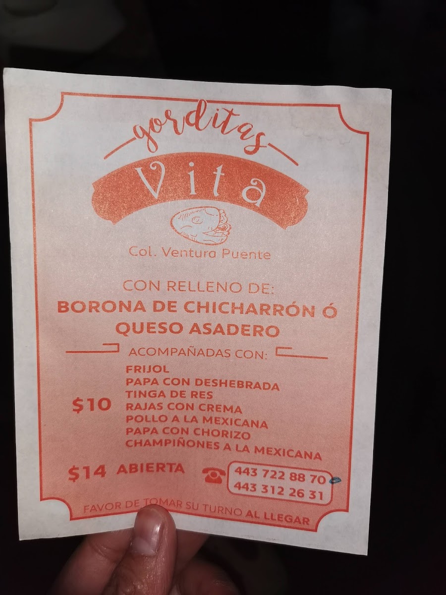Gorditas de Vita Photo Menu 5
