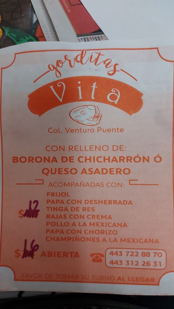 Gorditas de Vita Photo Menu 6