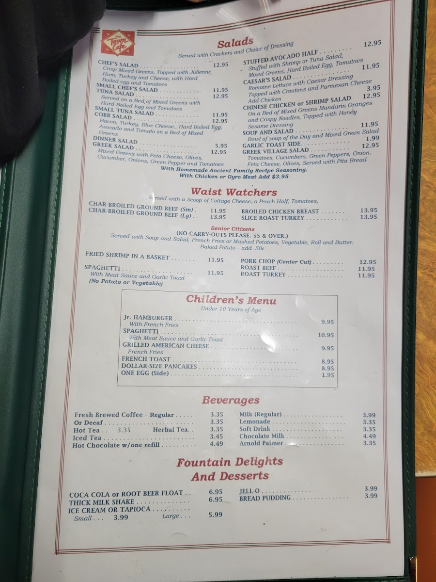 The Town Cafe Photo Menu 4