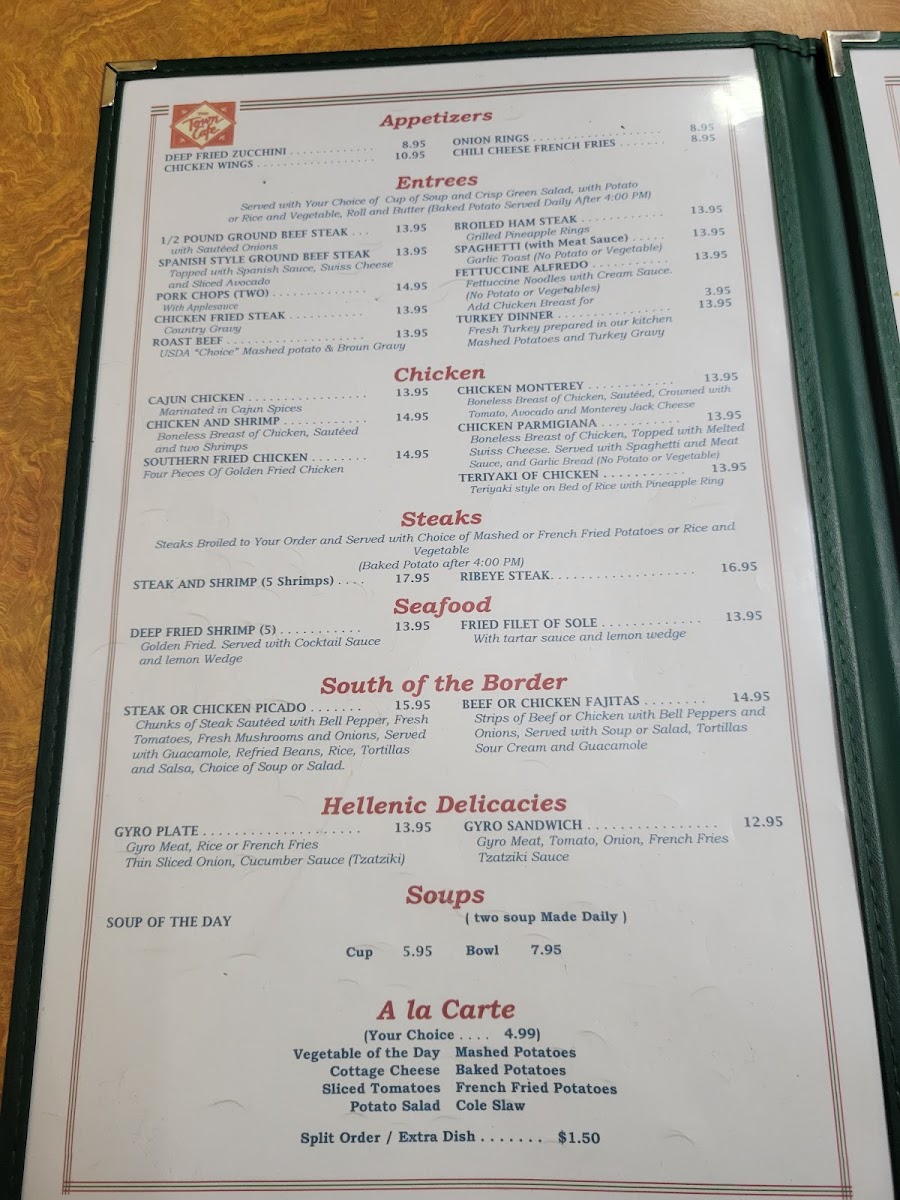The Town Cafe Photo Menu 6