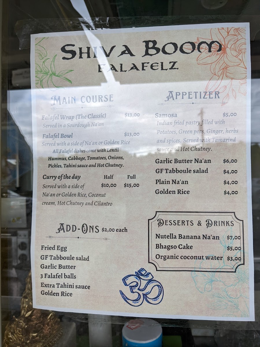 Shiva Boom Photo Menu 3