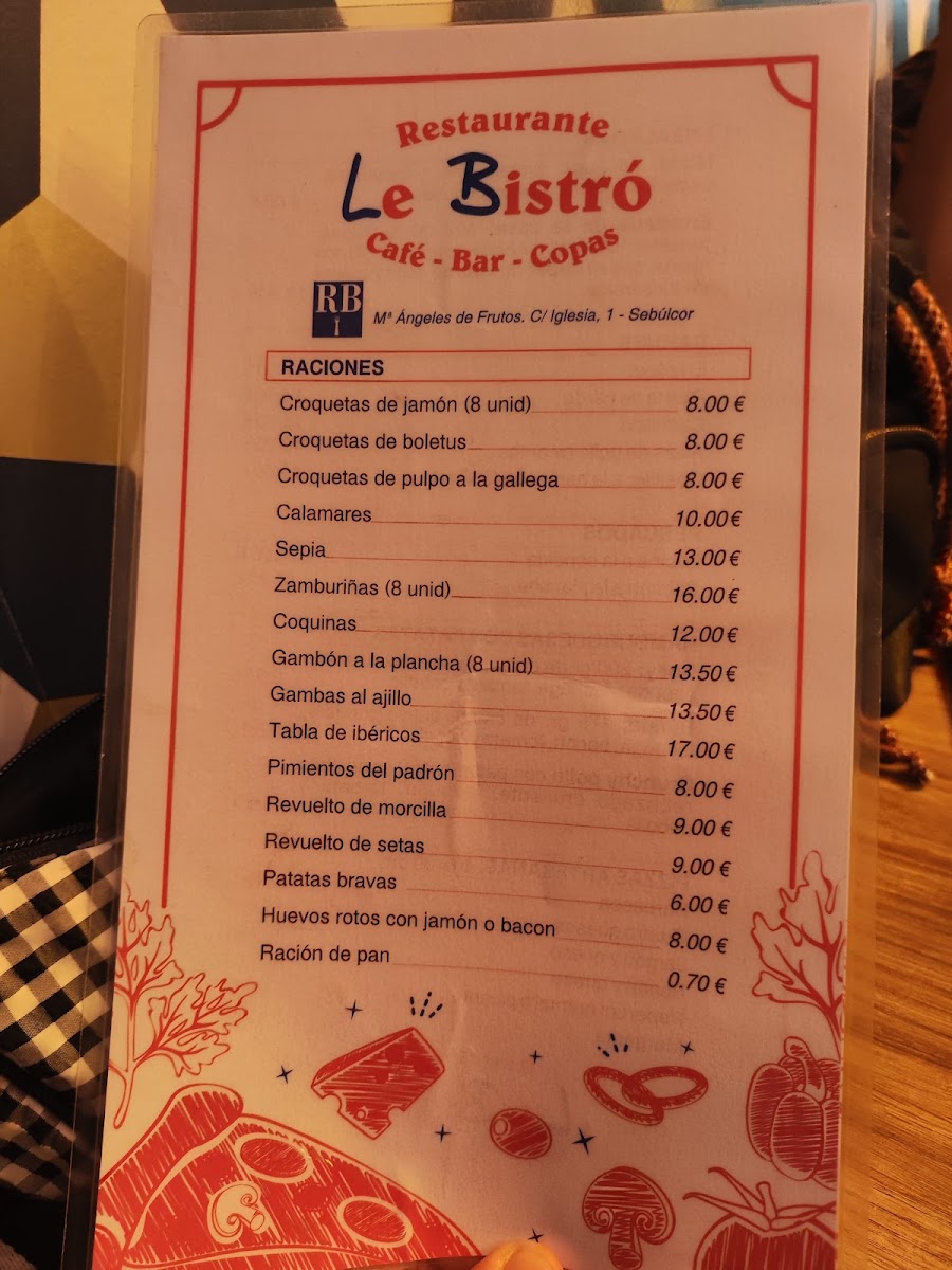 Le Bistró Photo Menu 3