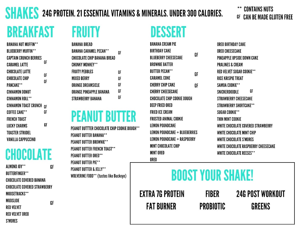 Encore Nutrition Photo Menu 2