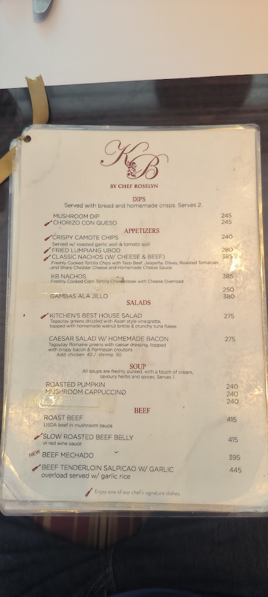 Kitchen's Best Photo Menu 2