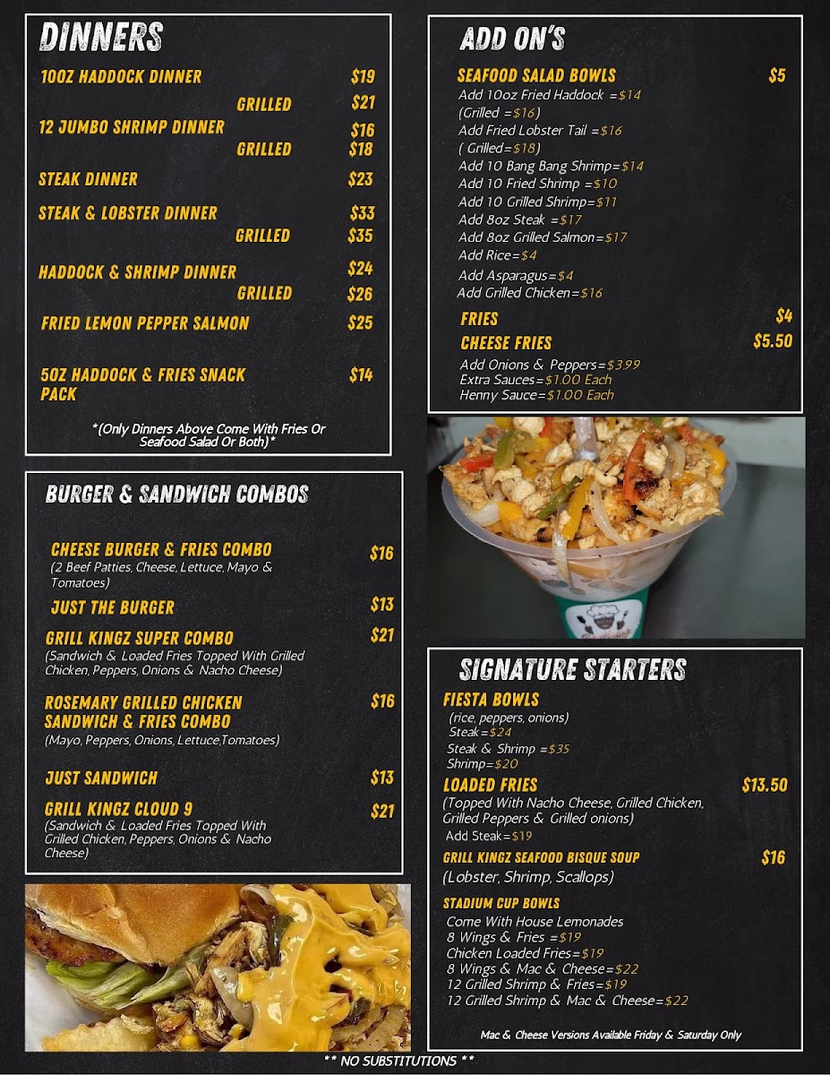 Grill Kingz Restaurant Photo Menu 1