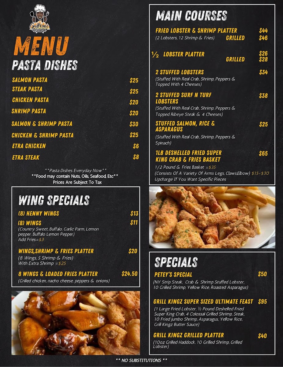 Grill Kingz Restaurant Photo Menu 2
