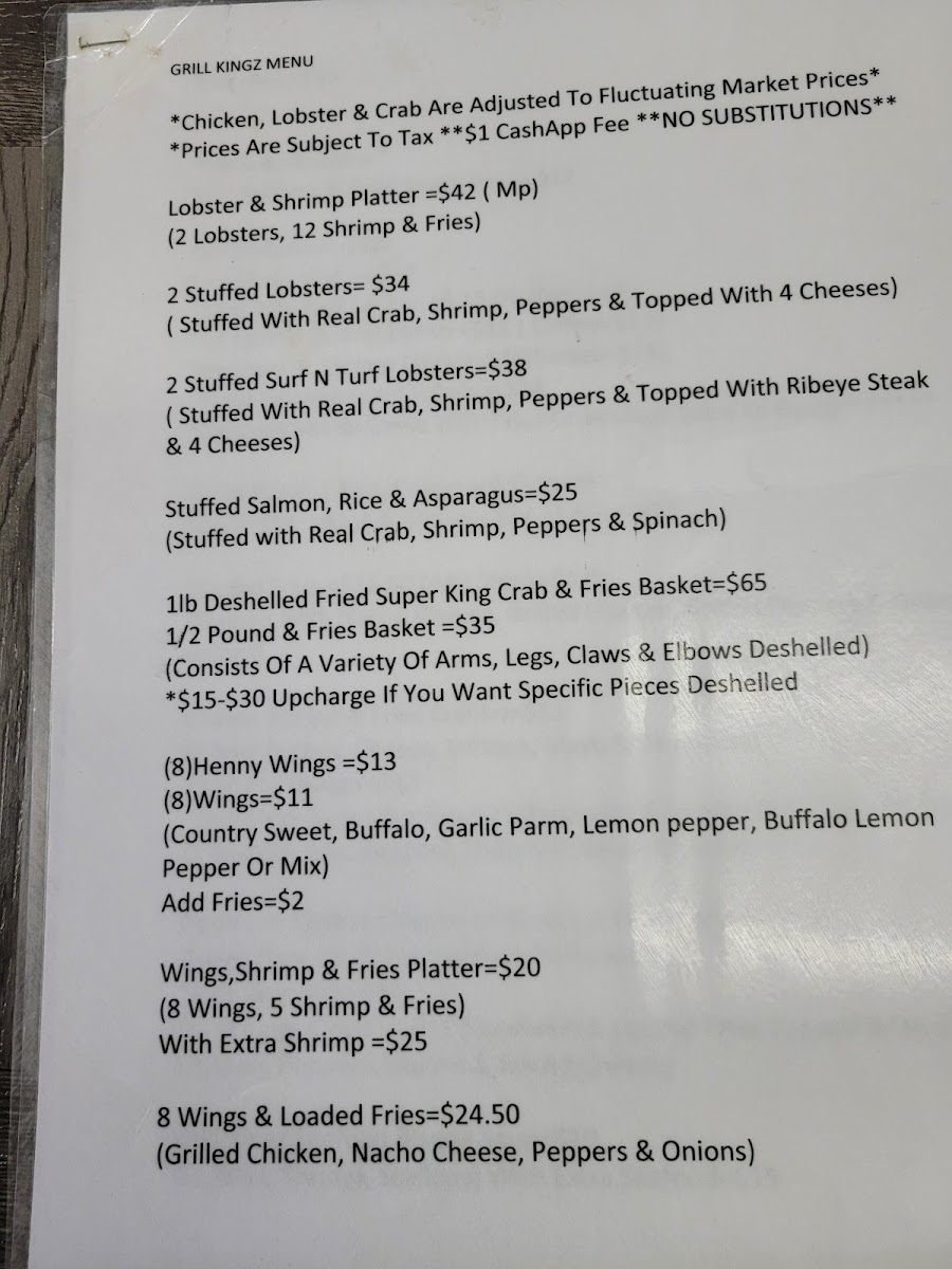 Grill Kingz Restaurant Photo Menu 6