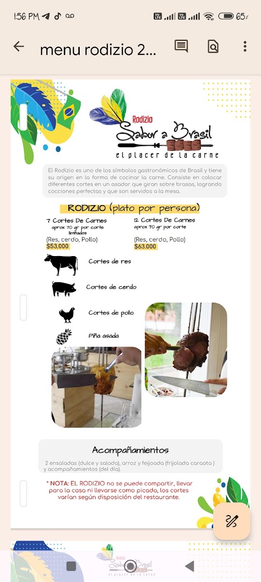 Rodizio Sabor a Brasil Photo Menu 1
