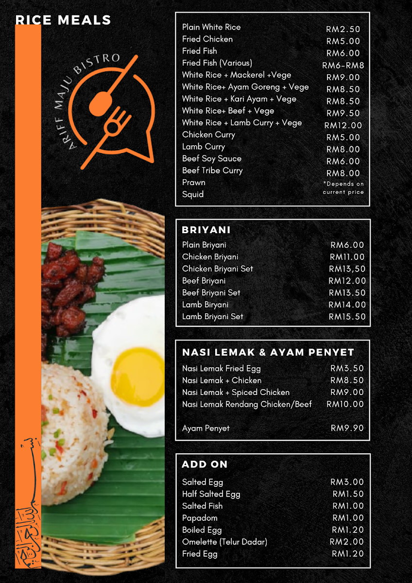 Ariff Maju Bistro Photo Menu 4