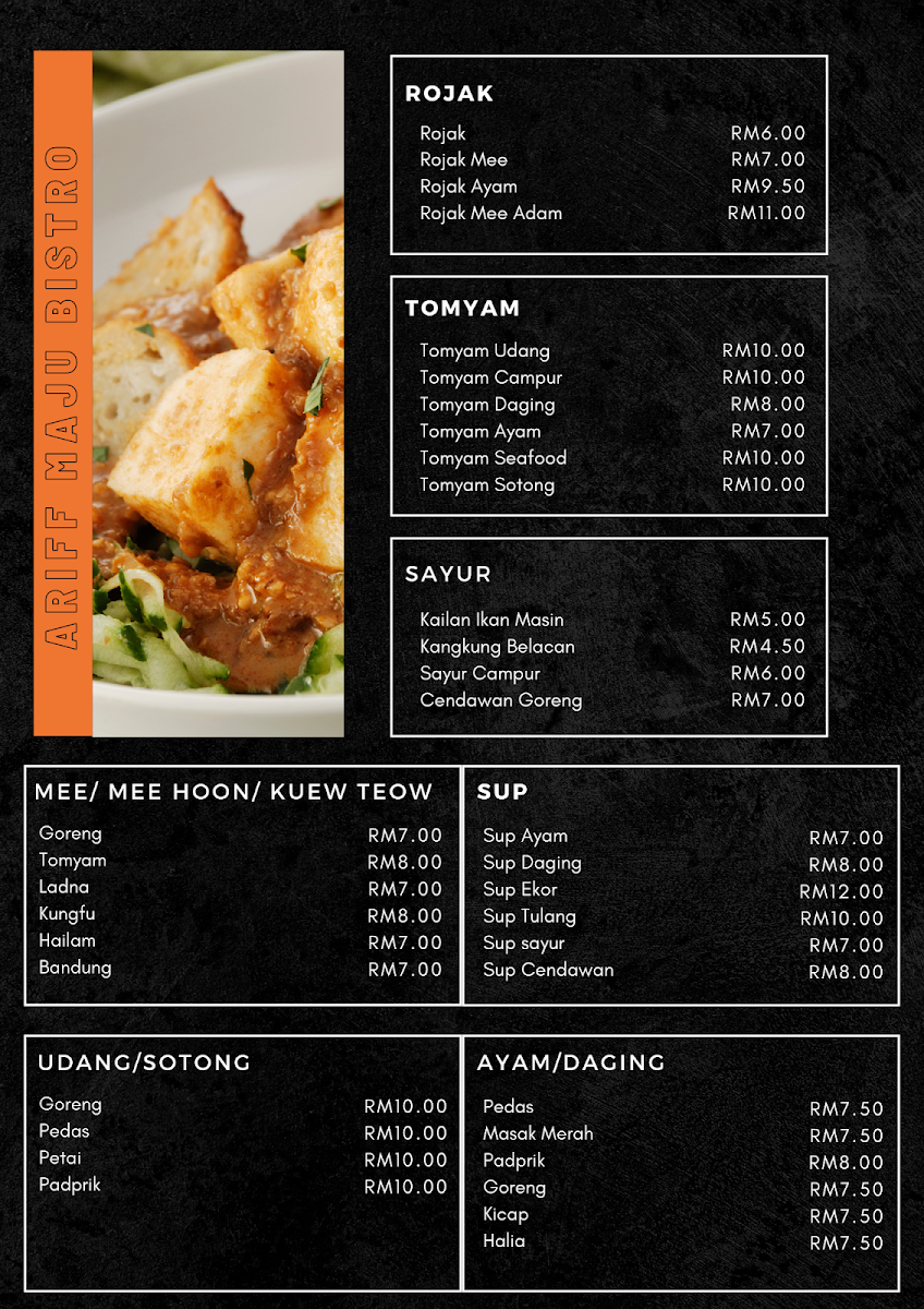 Ariff Maju Bistro Photo Menu 5