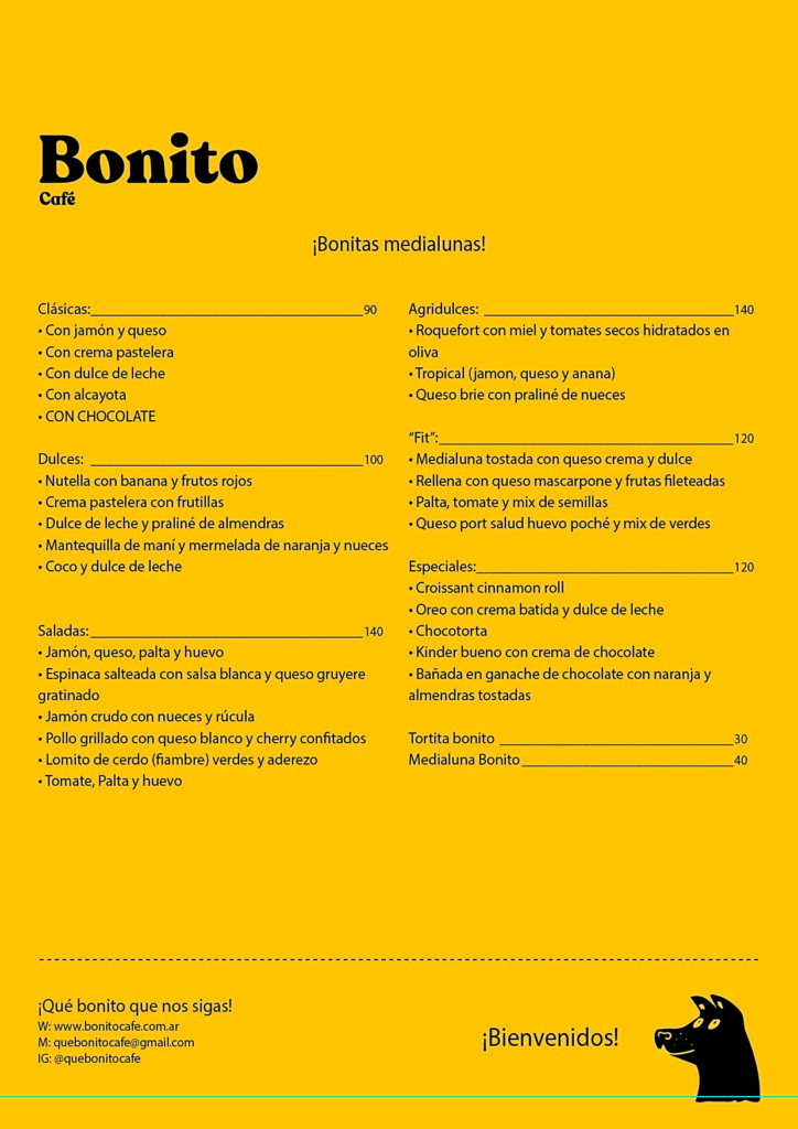 Bonito Café Photo Menu 3