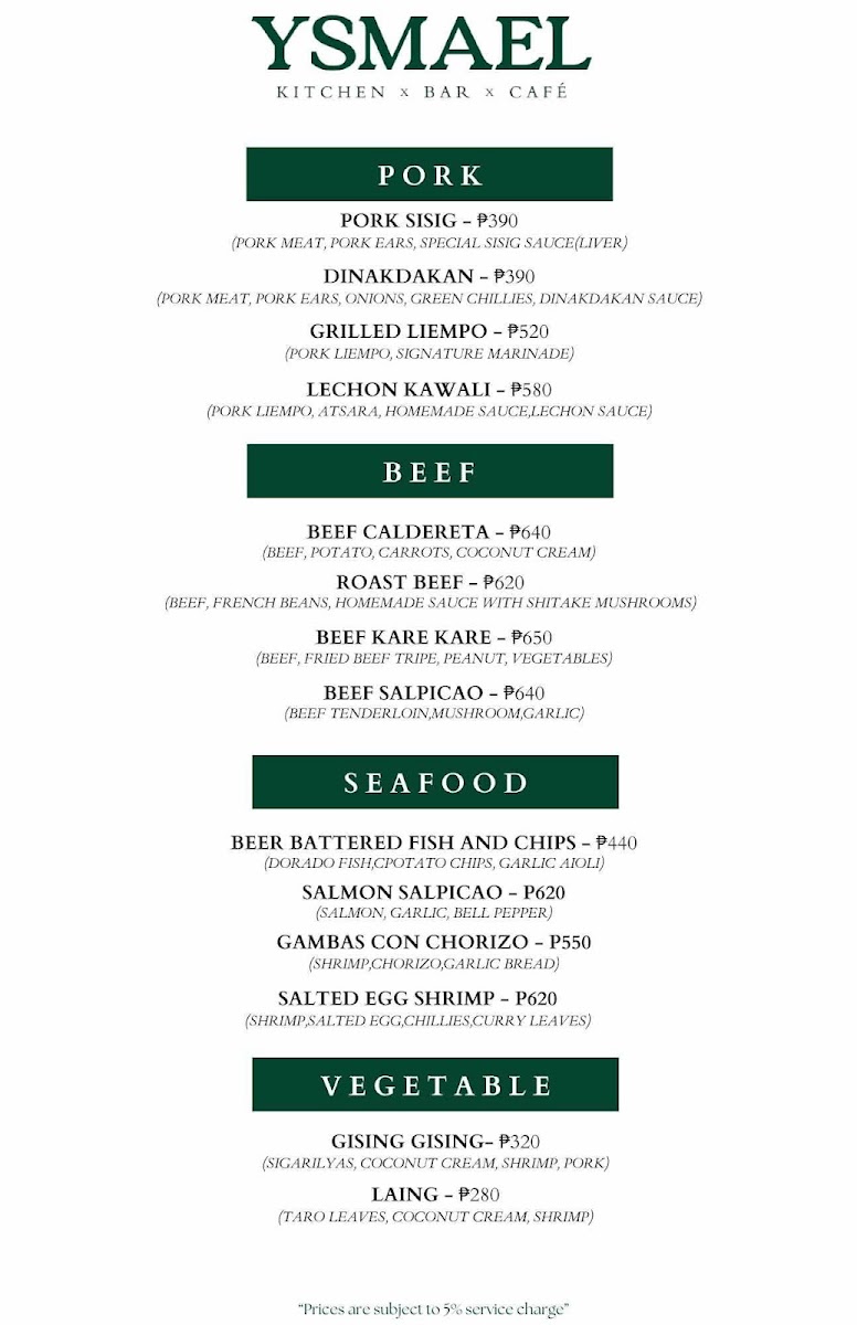 YSMAEL Kitchen x Bar x Café Photo Menu 9