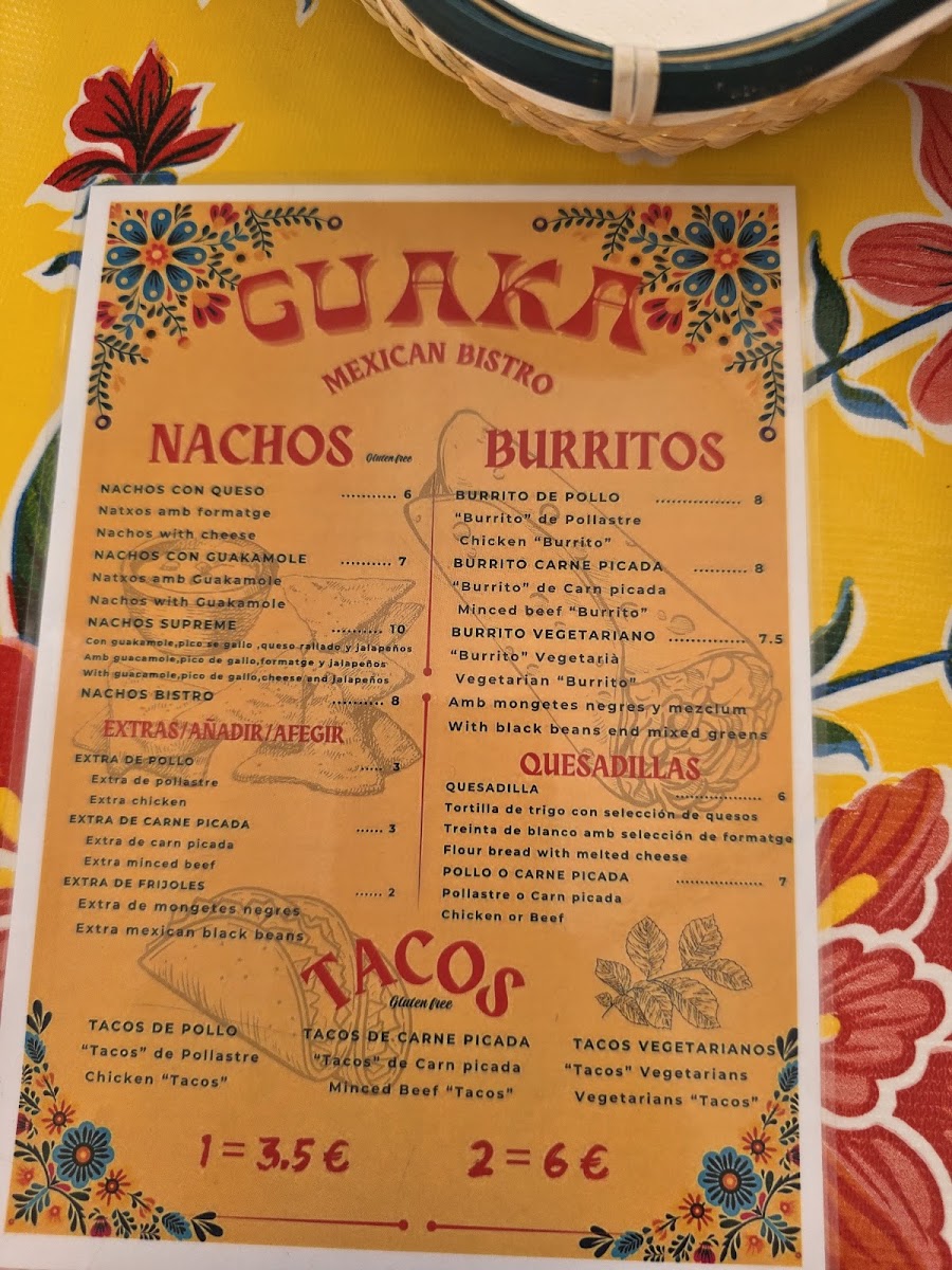 GUAKA Mexican Bistro Photo Menu 1