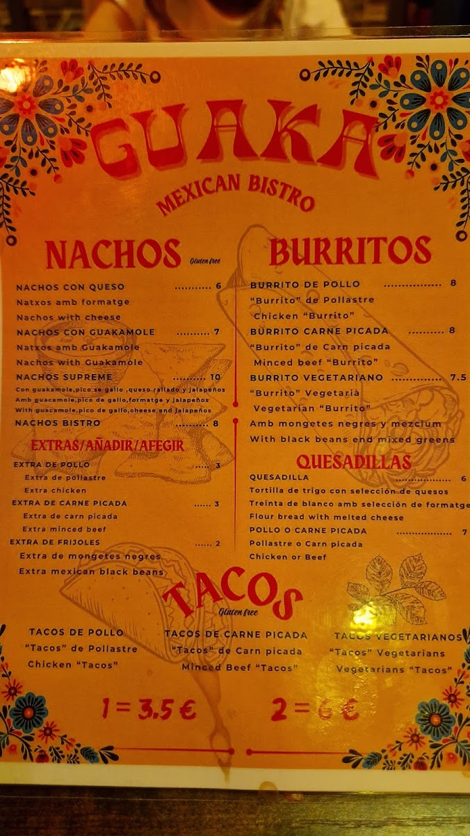 GUAKA Mexican Bistro Photo Menu 2