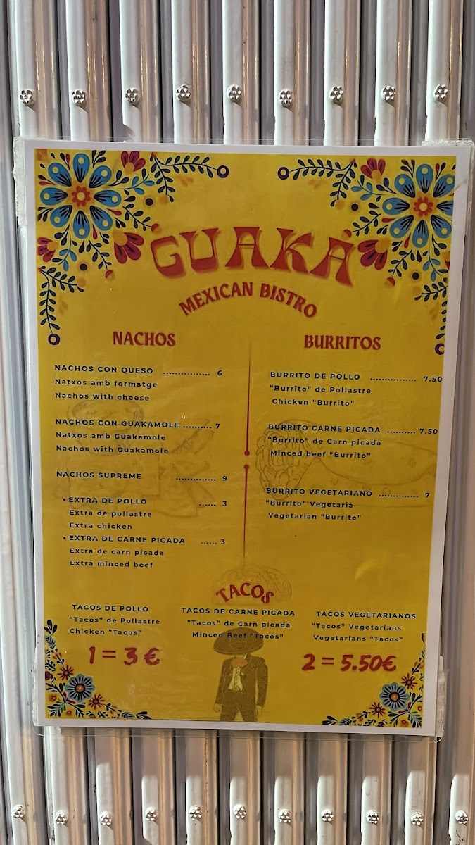 GUAKA Mexican Bistro Photo Menu 5