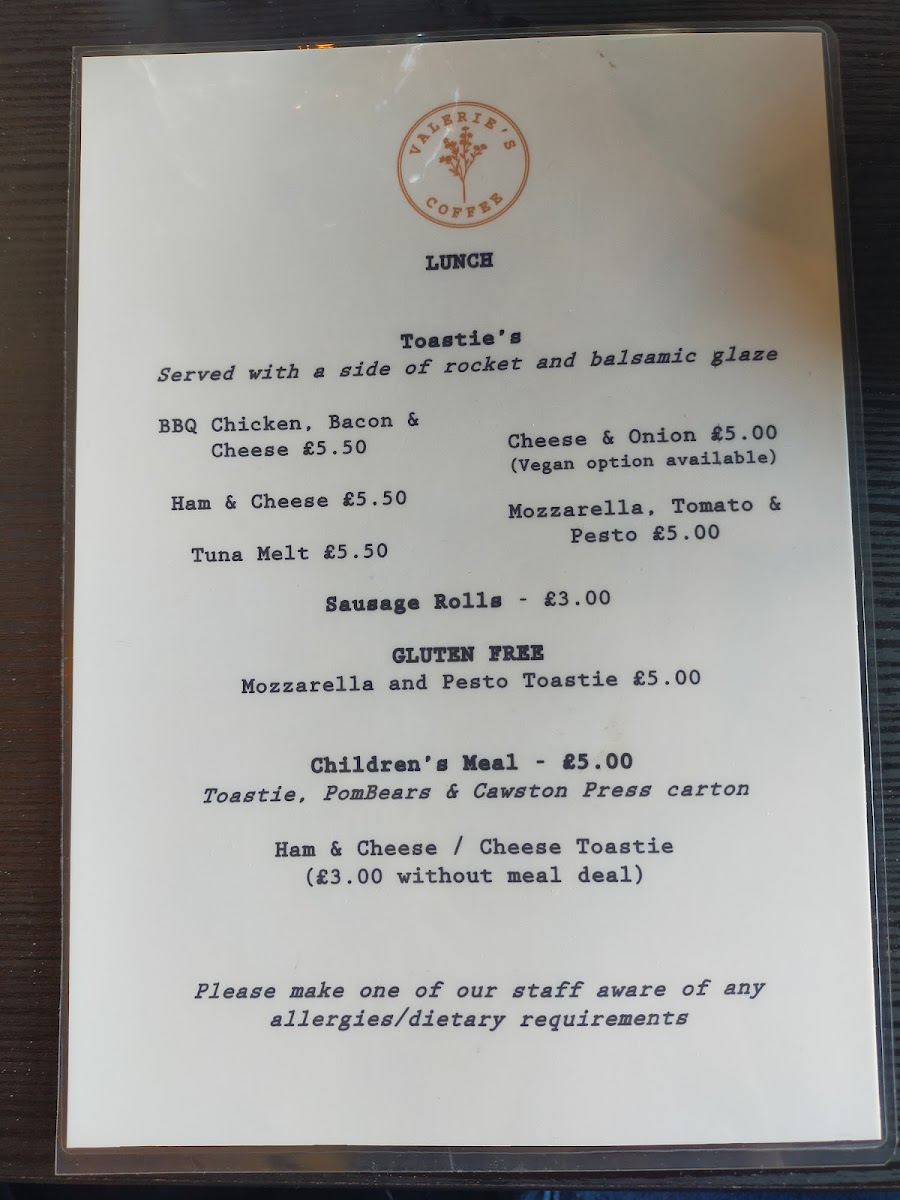 Valerie’s Coffee Photo Menu 3