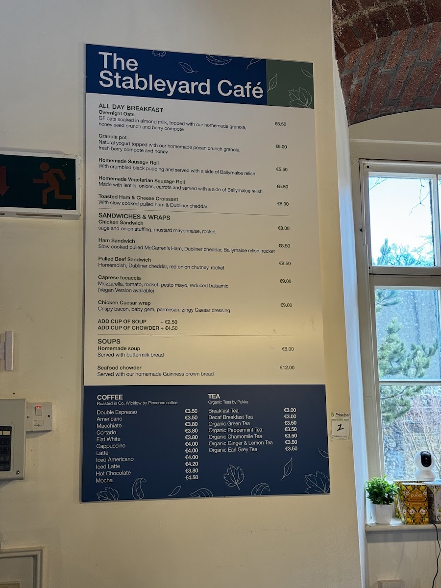 The Stableyard Cafe, Stable Yard, Cabinteely Park Photo Menu 2