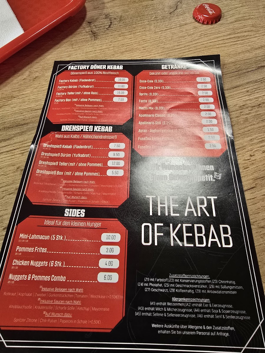 Kebab Factory Kehl | #TheArtOfKebab Photo Menu 1