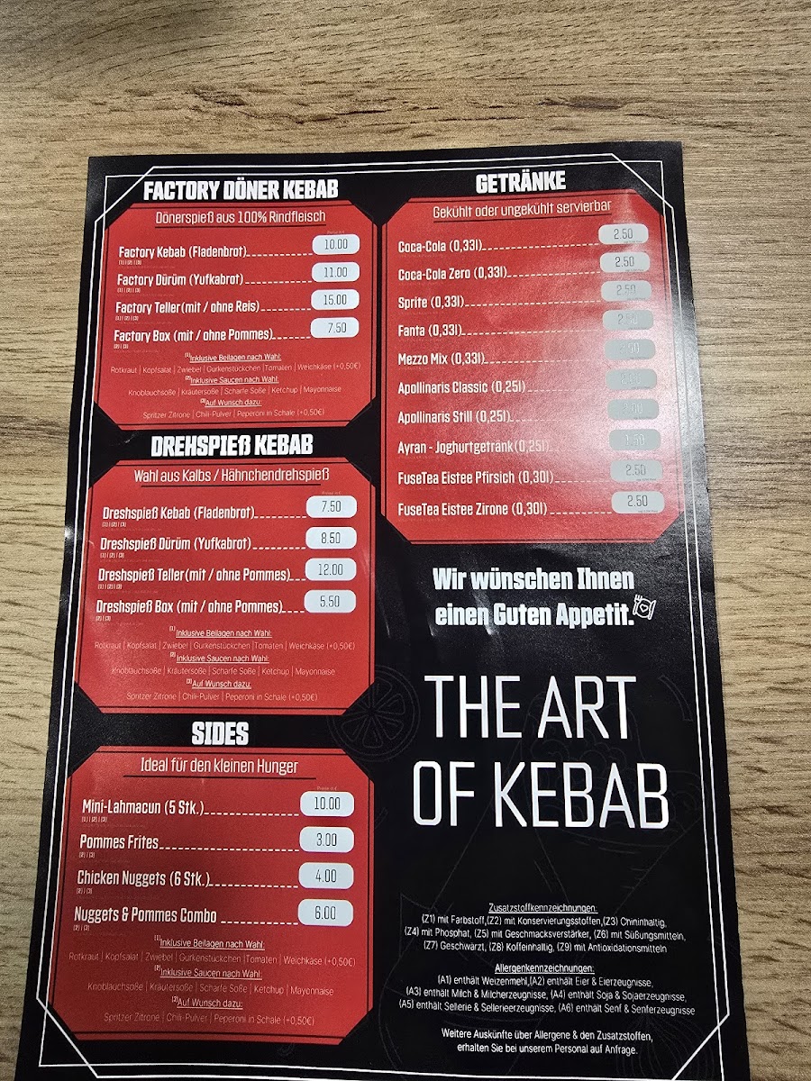 Kebab Factory Kehl | #TheArtOfKebab Photo Menu 2