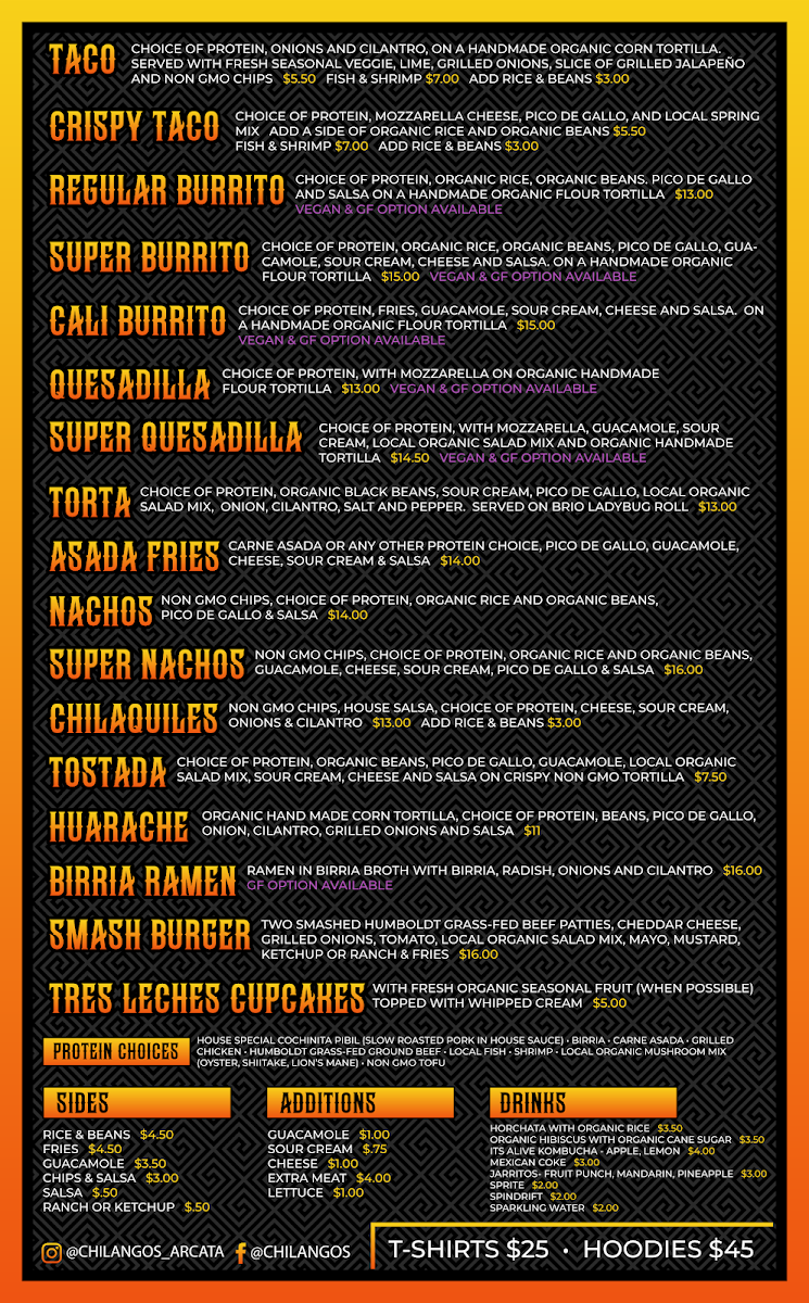 Chilango’s Photo Menu 1