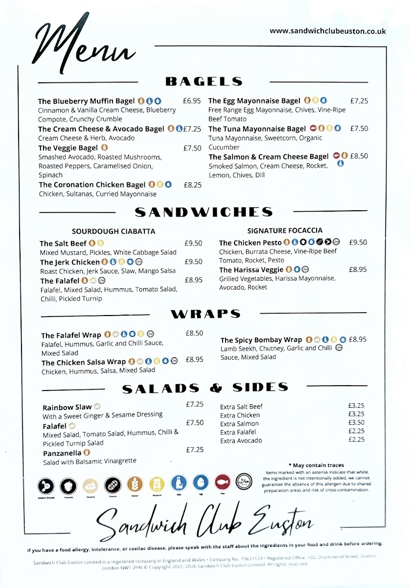 Sandwich Club Euston Photo Menu 3