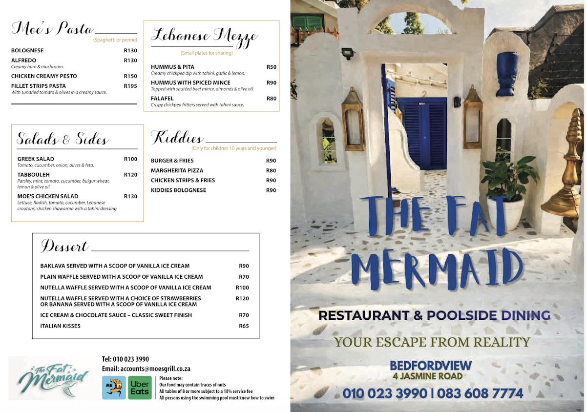 The Fat Mermaid Photo Menu 1