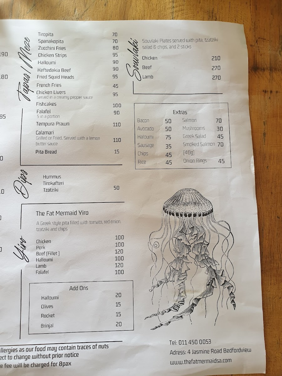 The Fat Mermaid Photo Menu 6