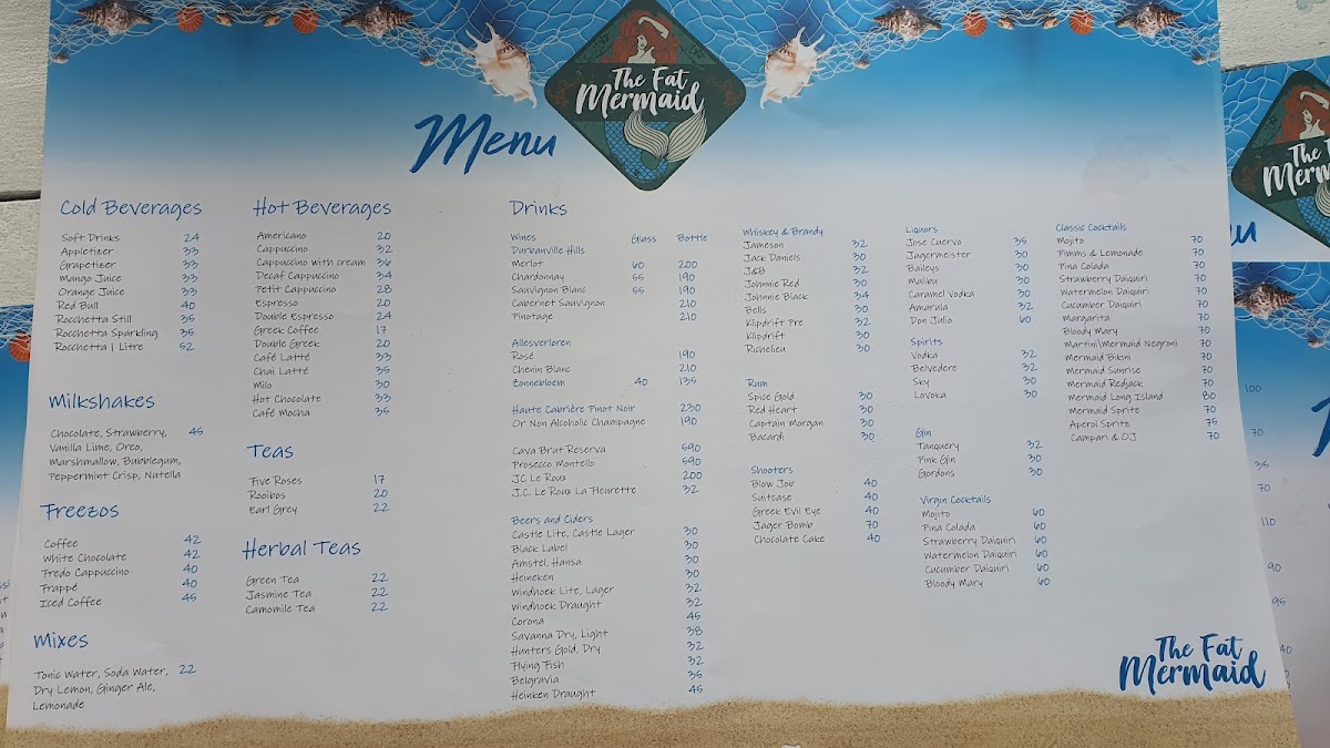 The Fat Mermaid Photo Menu 7