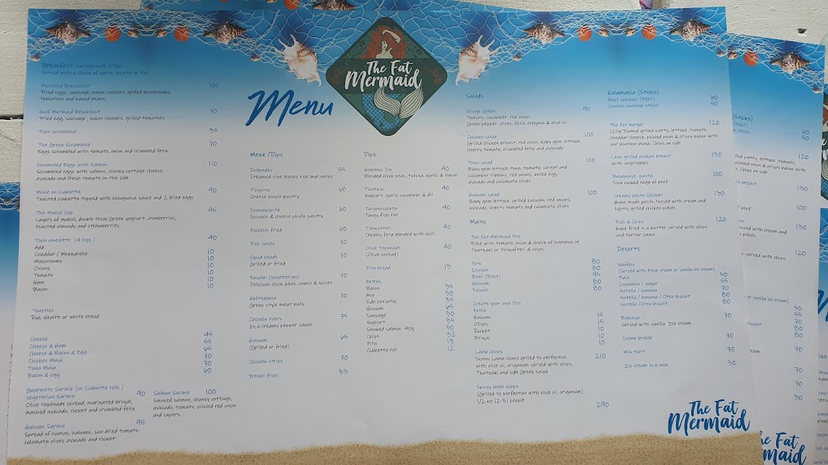 The Fat Mermaid Photo Menu 9