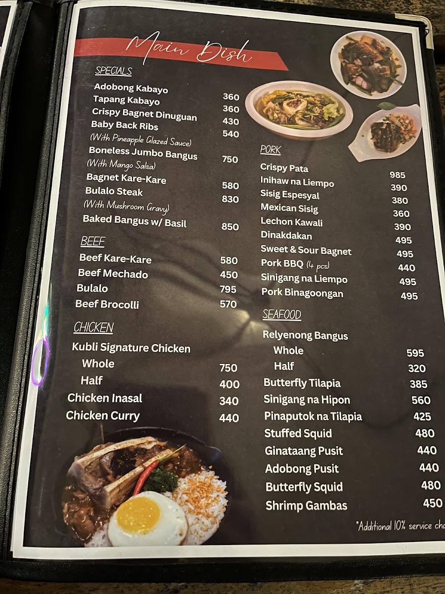 Kubli Café Bistro - General Trias, Cavite Photo Menu 1