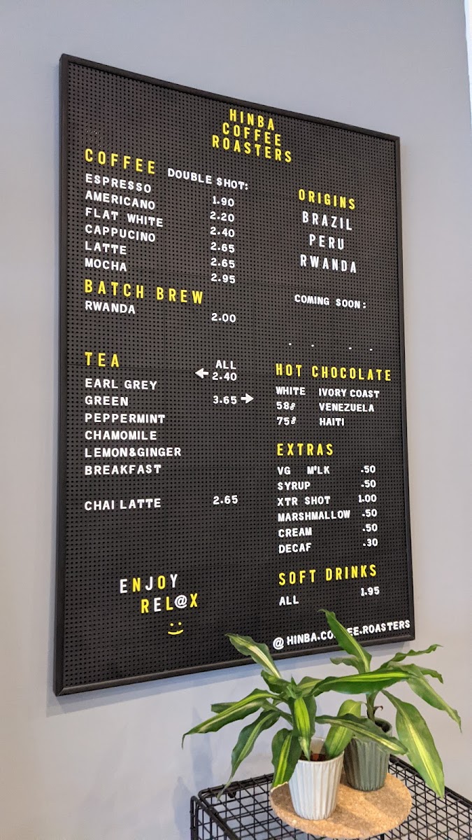 Hinba Speciality Coffee Photo Menu 3