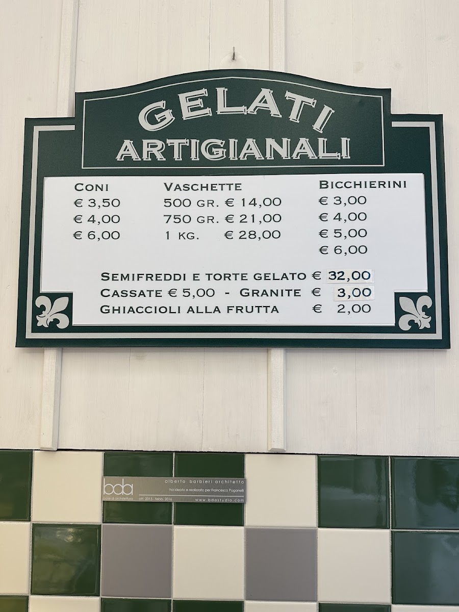 Gelateria Paganelli Photo Menu 2