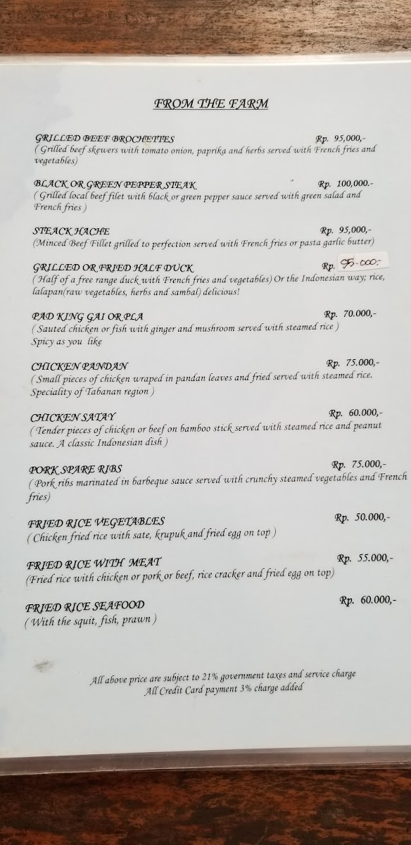 Secret Bay restaurant Photo Menu 10