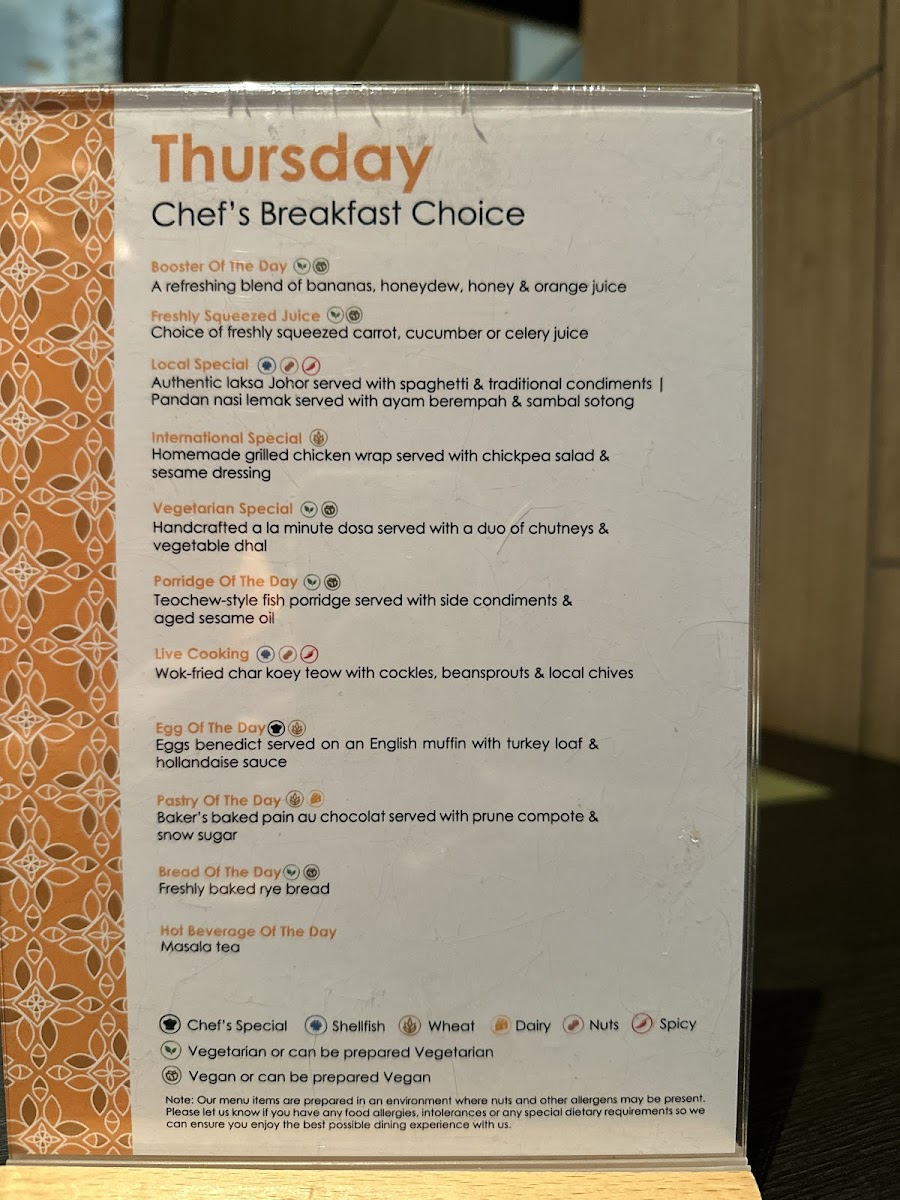 Cinnamon Asian Kitchen at PARKROYAL Penang Resort Photo Menu 1