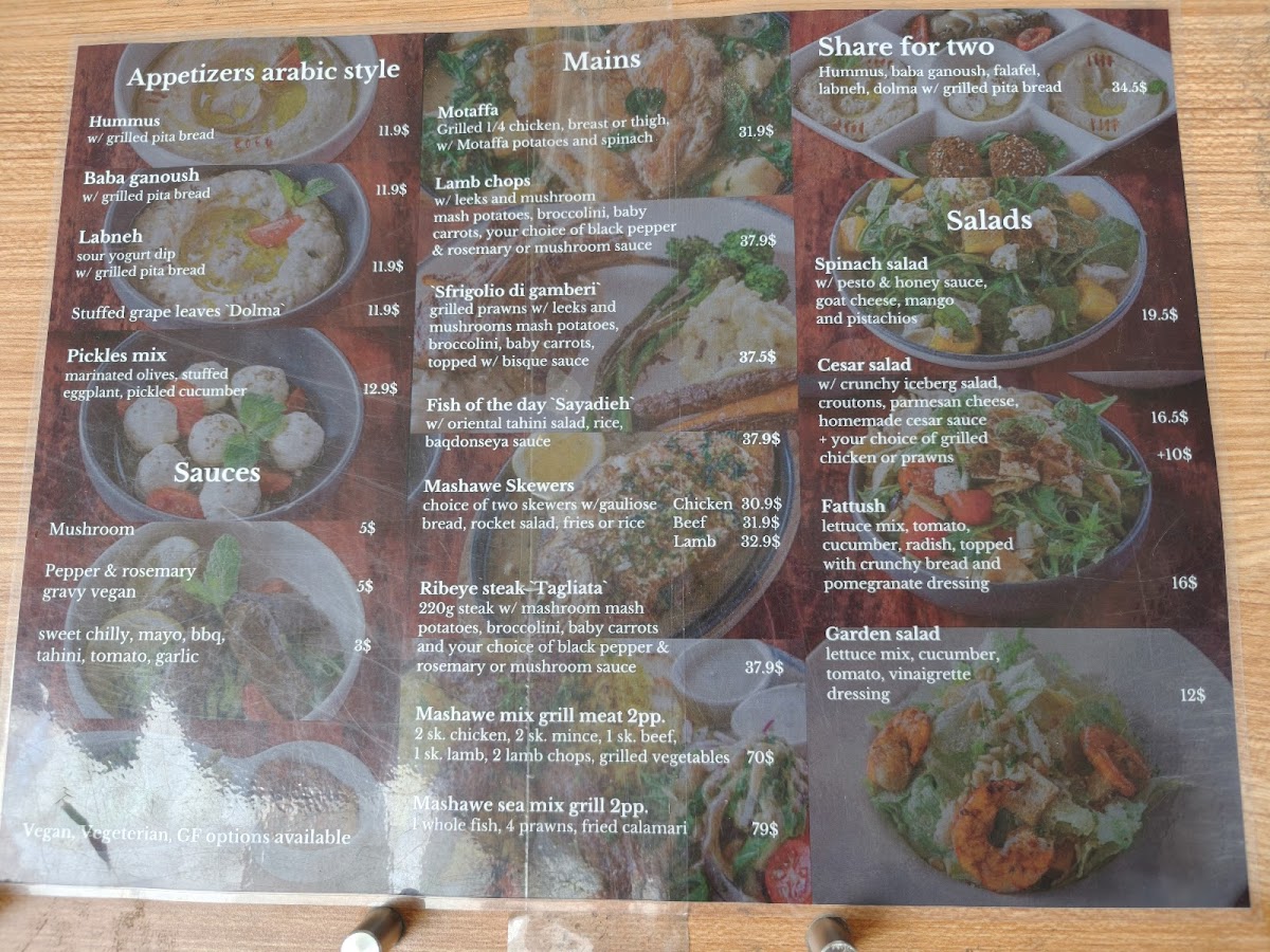 Mashawe Mediterranean BBQ Photo Menu 1