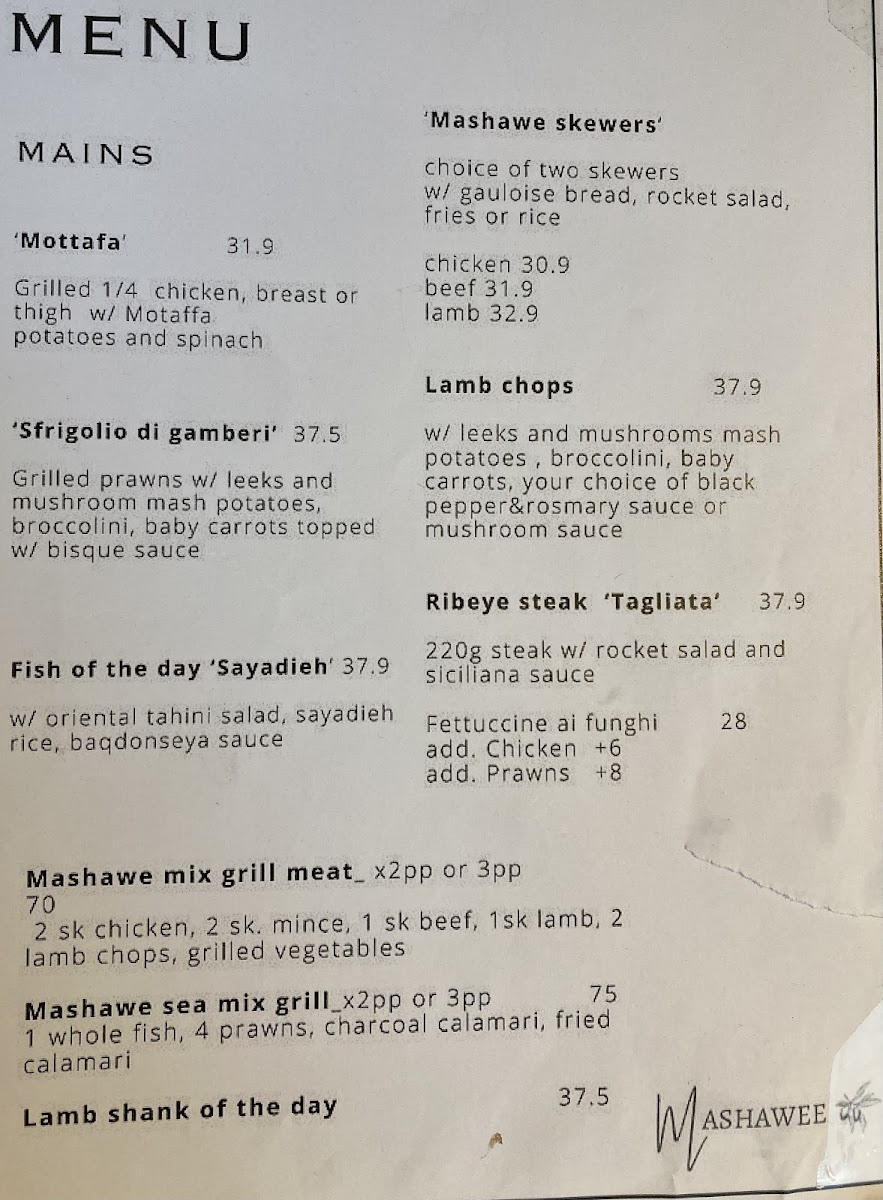 Mashawe Mediterranean BBQ Photo Menu 5